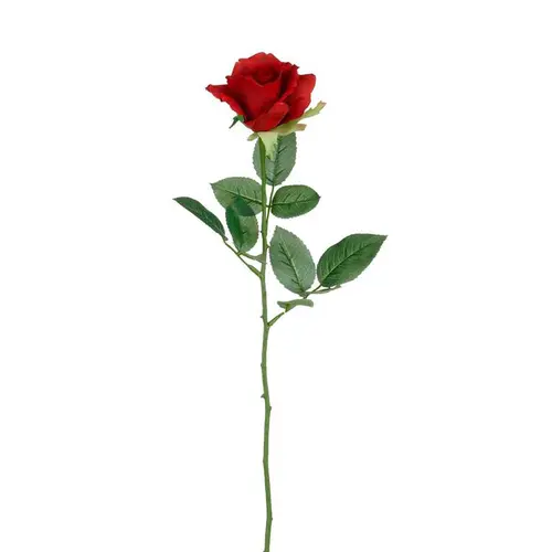 Tige de rose recyclée rouge - 62 cm