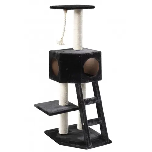 Arbre à chat avec panier et griffoir coloris noir Rover classic - 120 cm