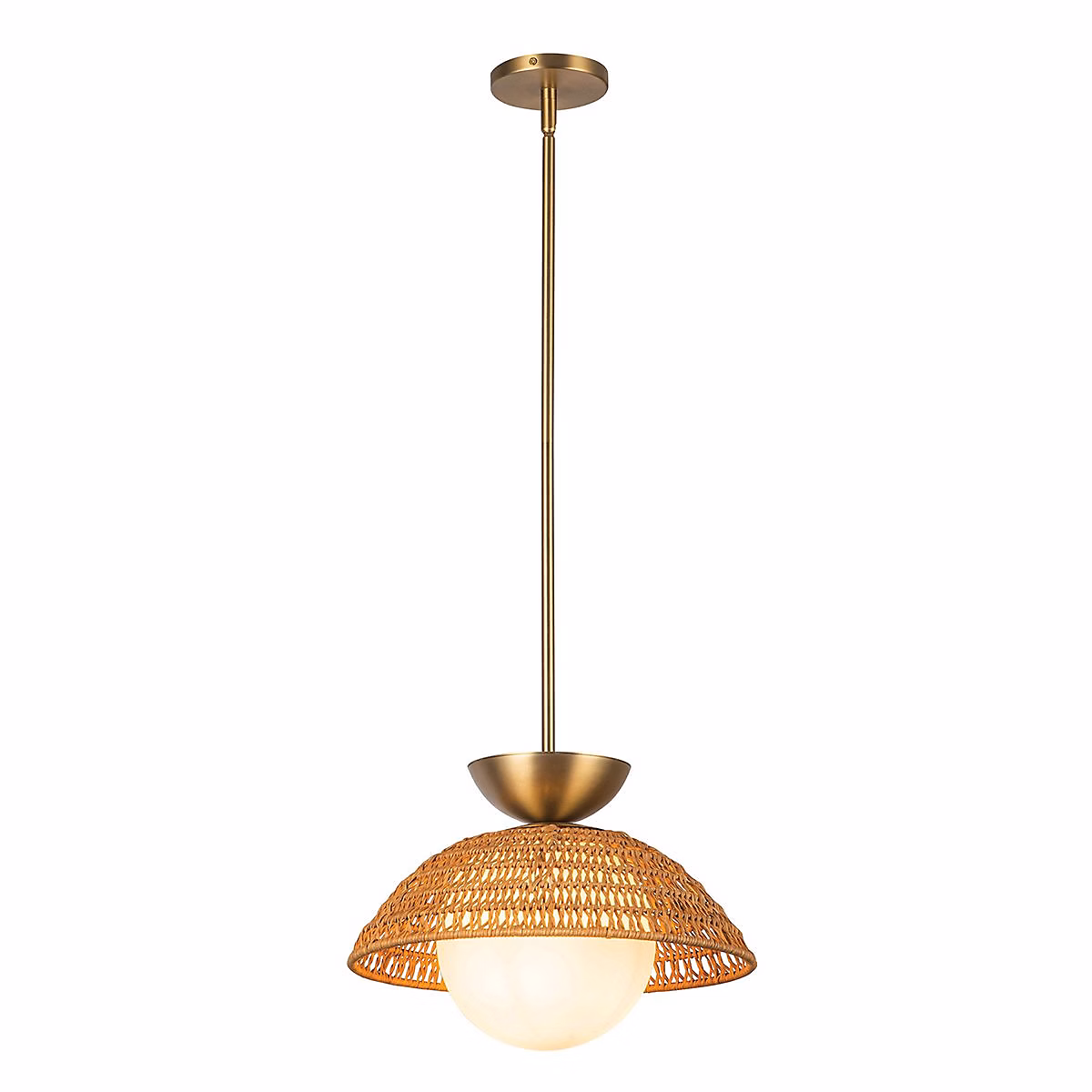 Luminaire et éclairage intérieur – Elstead Alora Mood Perth Plafonnier suspendu dôme contemporain or brossé 1x E27
