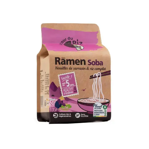 Ramen soba sarrasin et riz complet Autour du Riz - 280 g