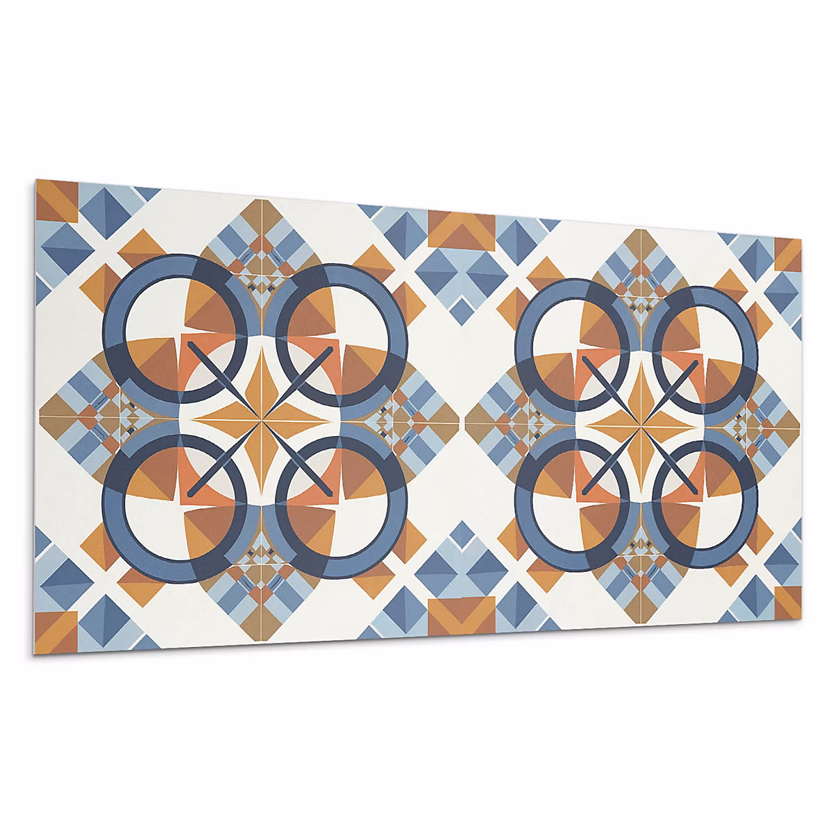 Carreau Vinyl Adhésif Wallfluent 40 × 20 cm Motif Géométrique À Carreaux 10 pièces