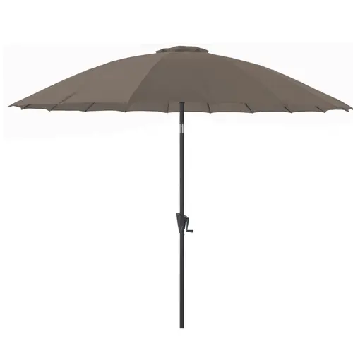 Parasol droit rond coloris taupe - Ø 300 cm
