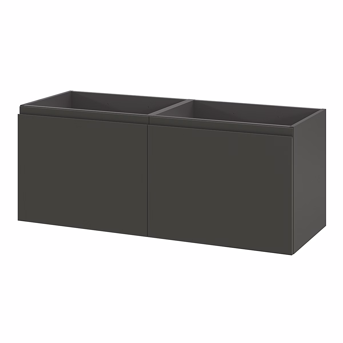 Meuble sous vasque suspendu l.120 x H.48 x P.45 cm | gris anthracite mat – 4 tiroirs – GoodHome Levanna
