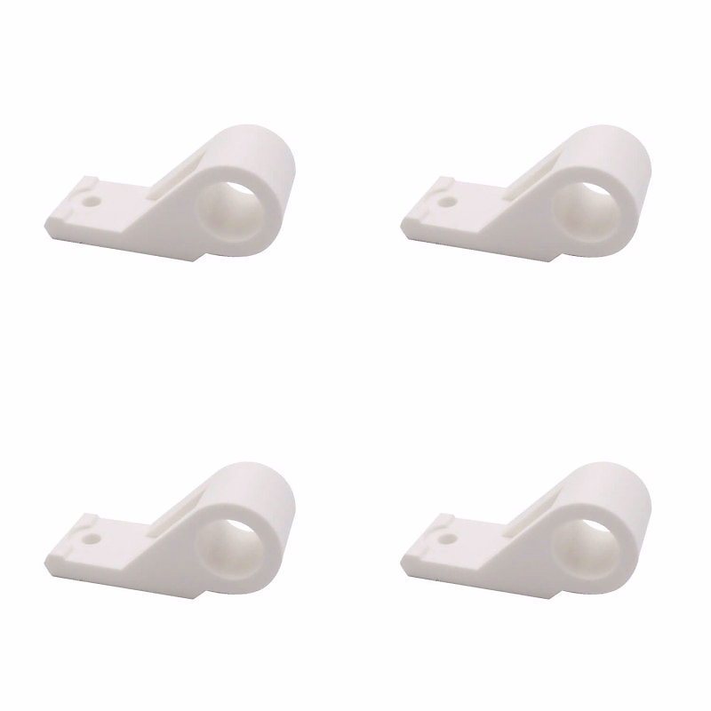 4 Collier Déporté plat – Blanc, Composite, pour Espagnolette de Volet Battant