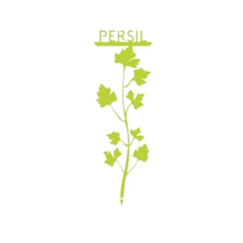 Étiquette persil petit modèle vert anis H22,6 cm