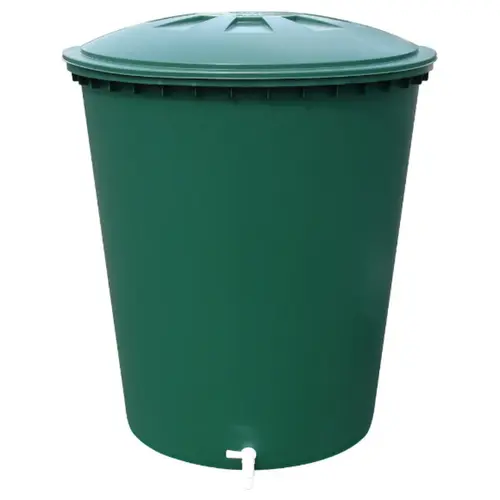 Récupérateur d'eau cylindrique verte Garancia - 310 L