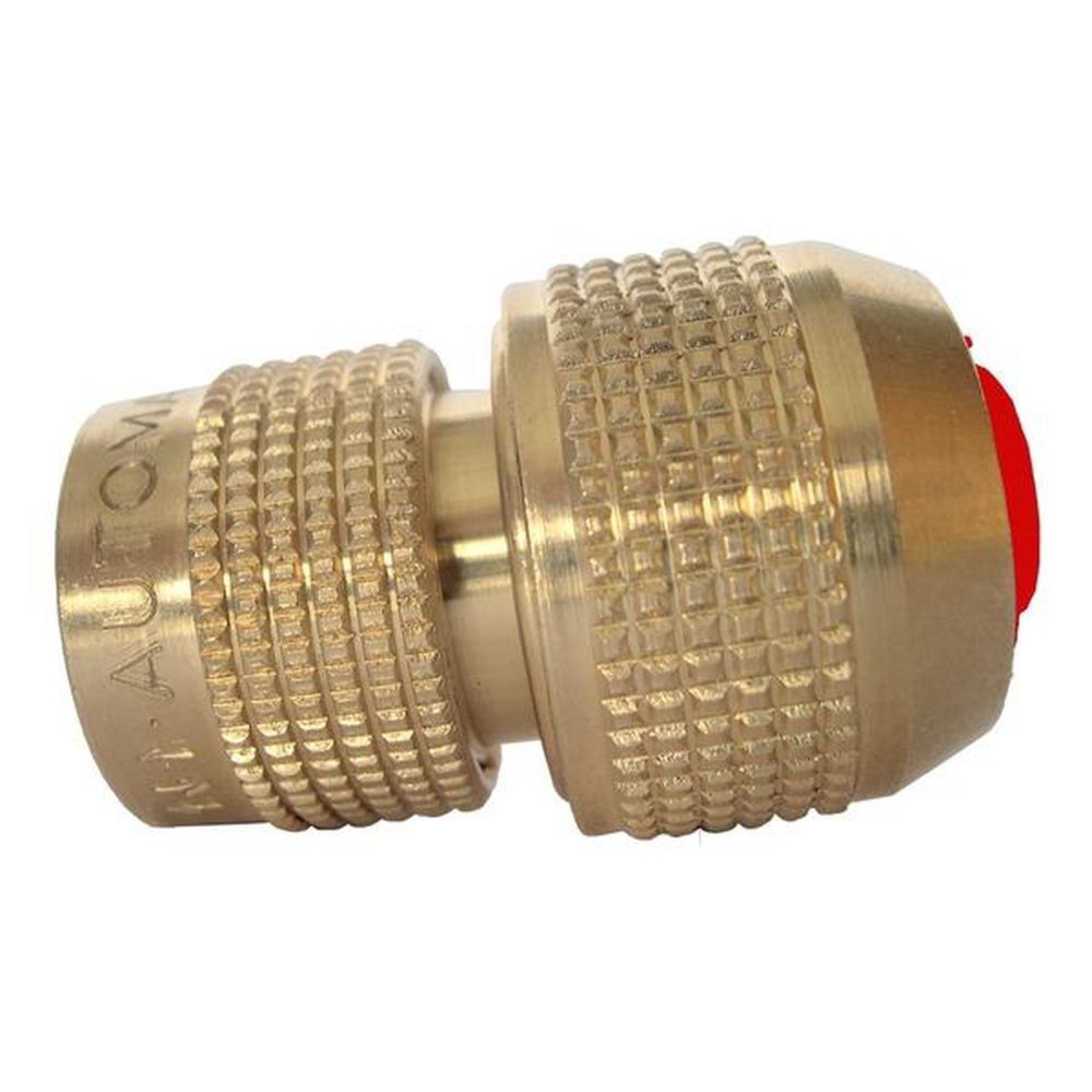 CENTRALE BRICO Raccord rapide rouge automatique laiton aquastop Ø19