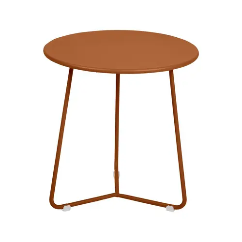 Table d'appoint Cocotte Fermob coloris orange en acier - Ø 34 x 36 cm