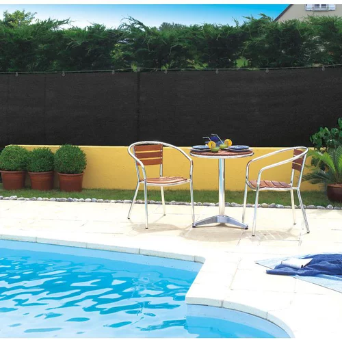 Natte brise vue Totaltex noir en polyéthylène 10 m x 150 cm