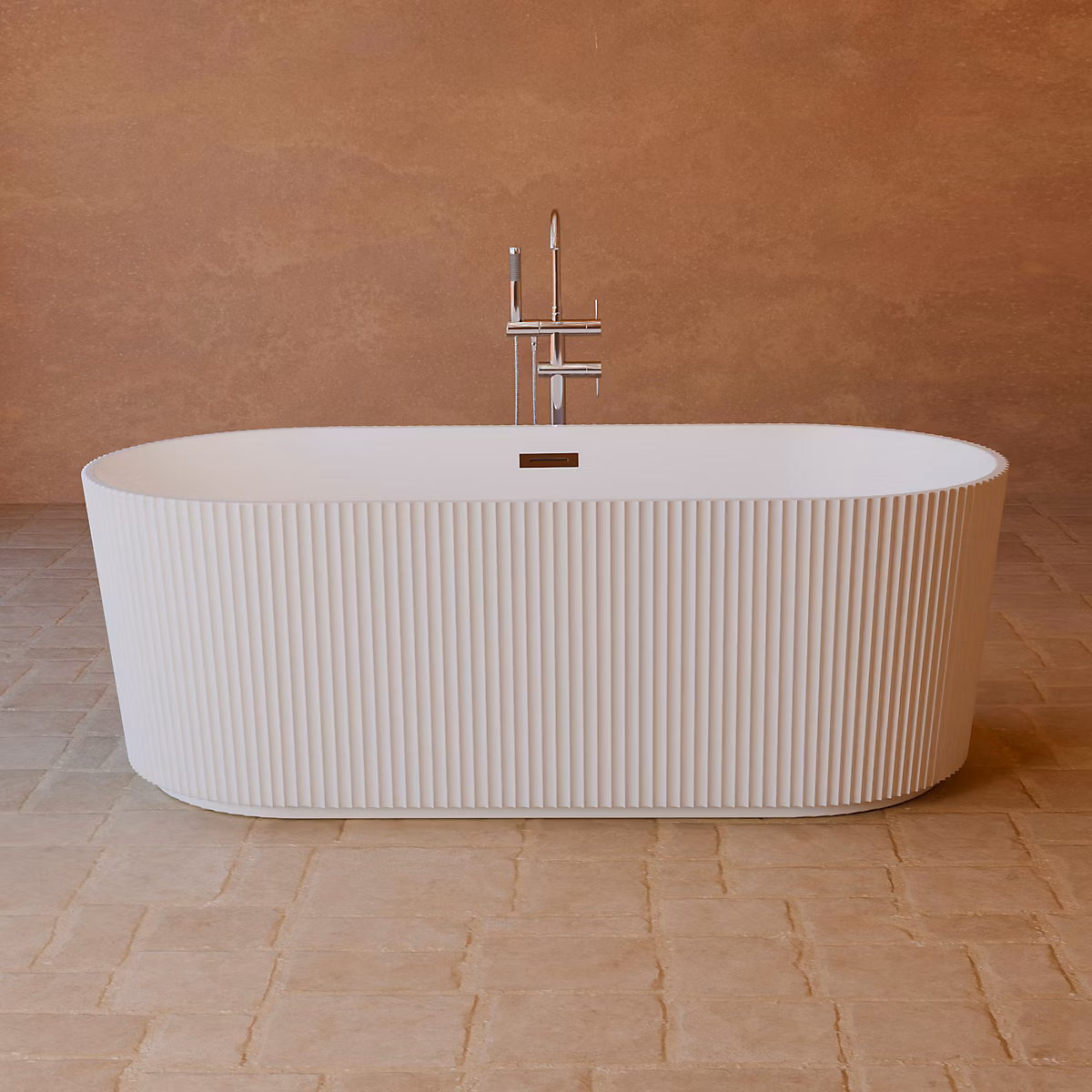 Baignoire semi-îlot murale L.168 x l.80 cm blanc Spalina Indigo – Réf. WTNCKNSUK4321696811
