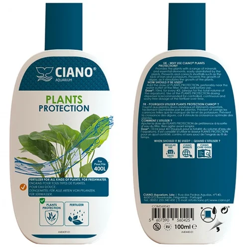Traitement d'eau pour aquarium bio protection plantes CIANO - 100ml