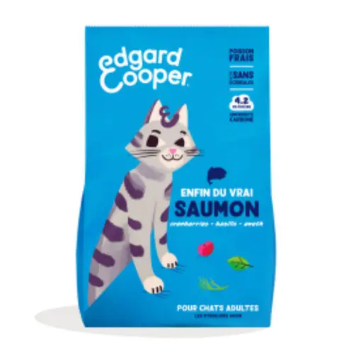 Croquettes pour chat adulte au saumon sans céréales Edgard & Cooper - 4 kg
