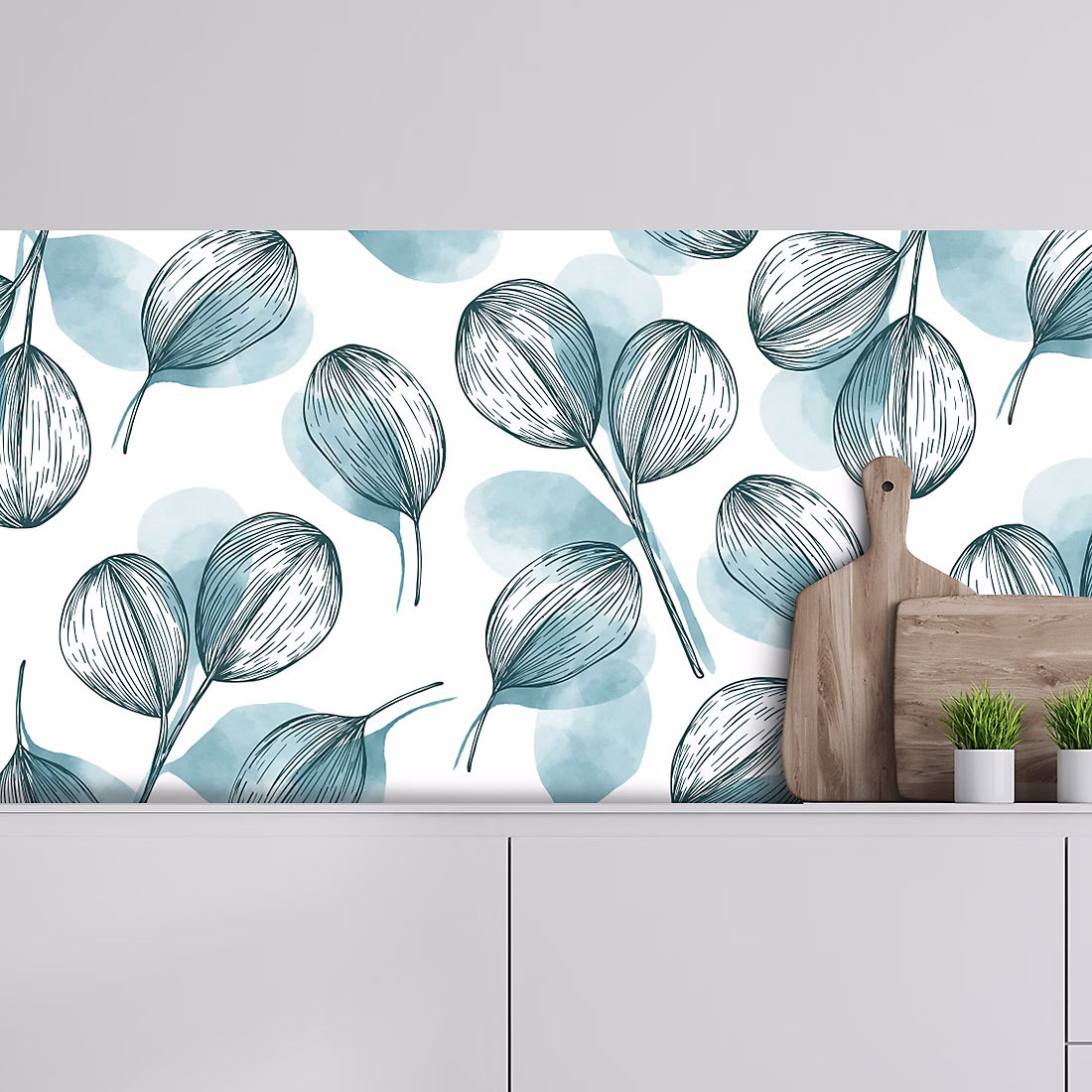 Crédence adhésive déco florale 50 × 100 cm
