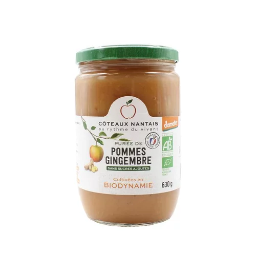 Purée pommes gingembre bio Côteaux nantais - 630 g