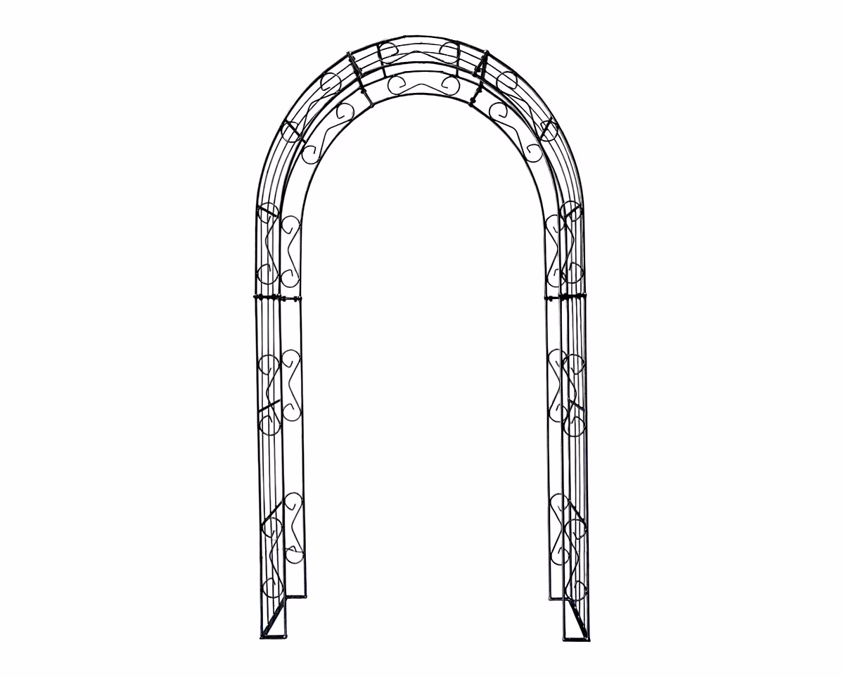 Arche de jardin LEA with sommet arrond – 120 cm revêtement en poudre noir