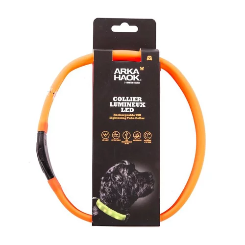Collier en tube LED orange 2,5x65 cm