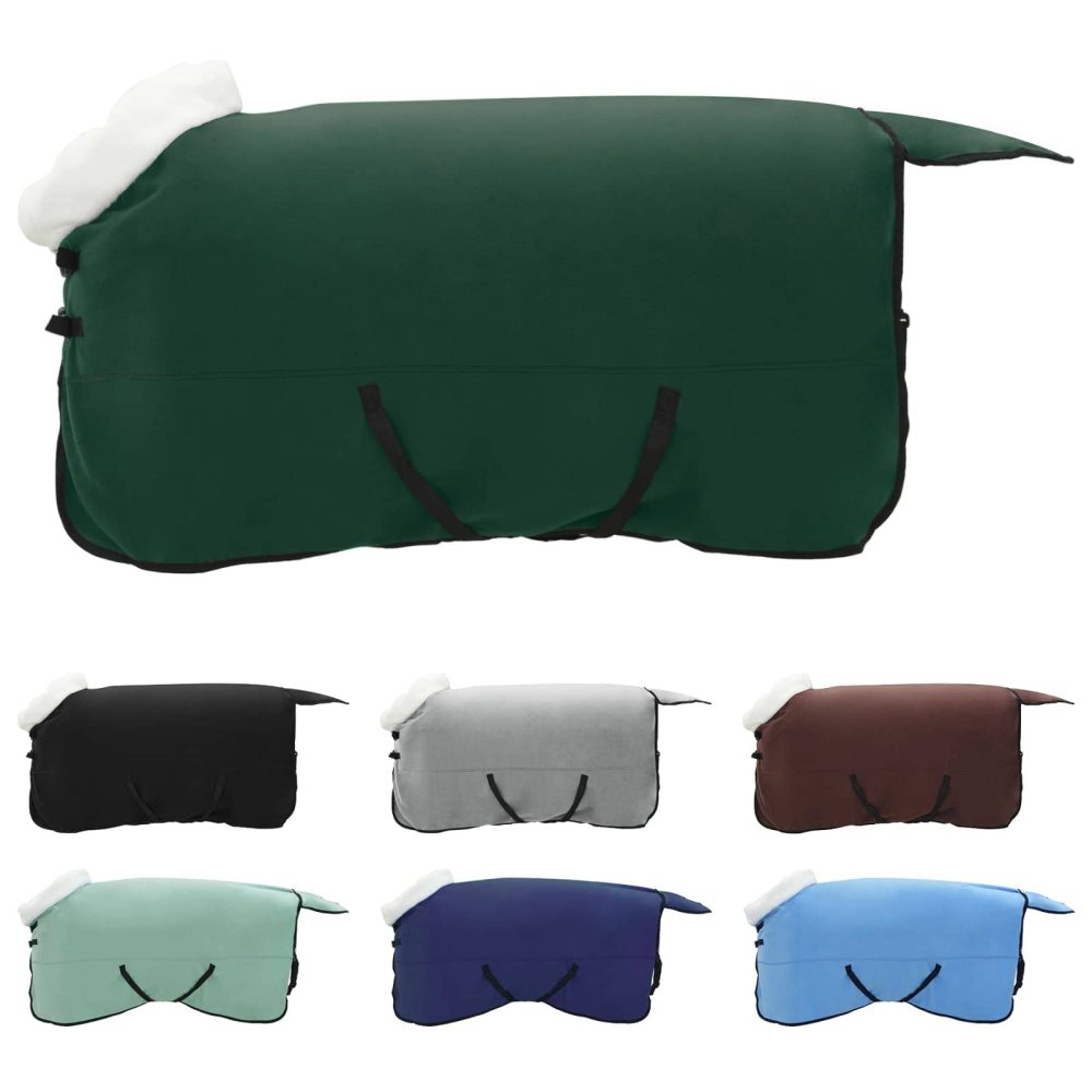 vidaXL Couverture Équine Vert foncé complet 155 cm Fleece polaire