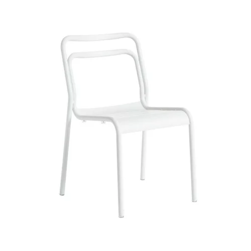 Chaise Oro blanche en aluminium 54,5 x 59,9 x 104 cm