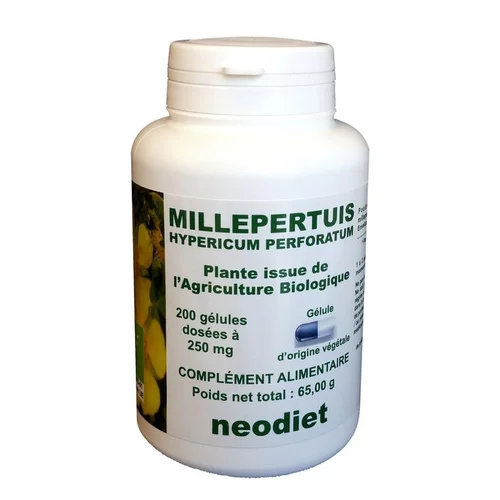 Gélules de millepertuis bio en boite de 200 unités