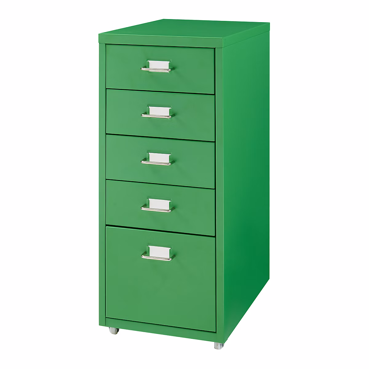 Caisson de bureau Kökar à roulettes avec 5 tiroirs 69 × 28 × 41 cm vert pomme en.casa