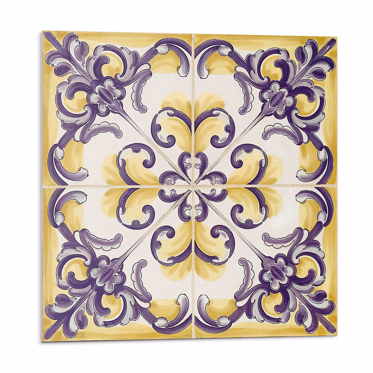 Carreaux De Vinyle Auto-Adhésifs Wallfluent 20 × 20 cm Motif De Carreaux Avec Ornements 20 pièces