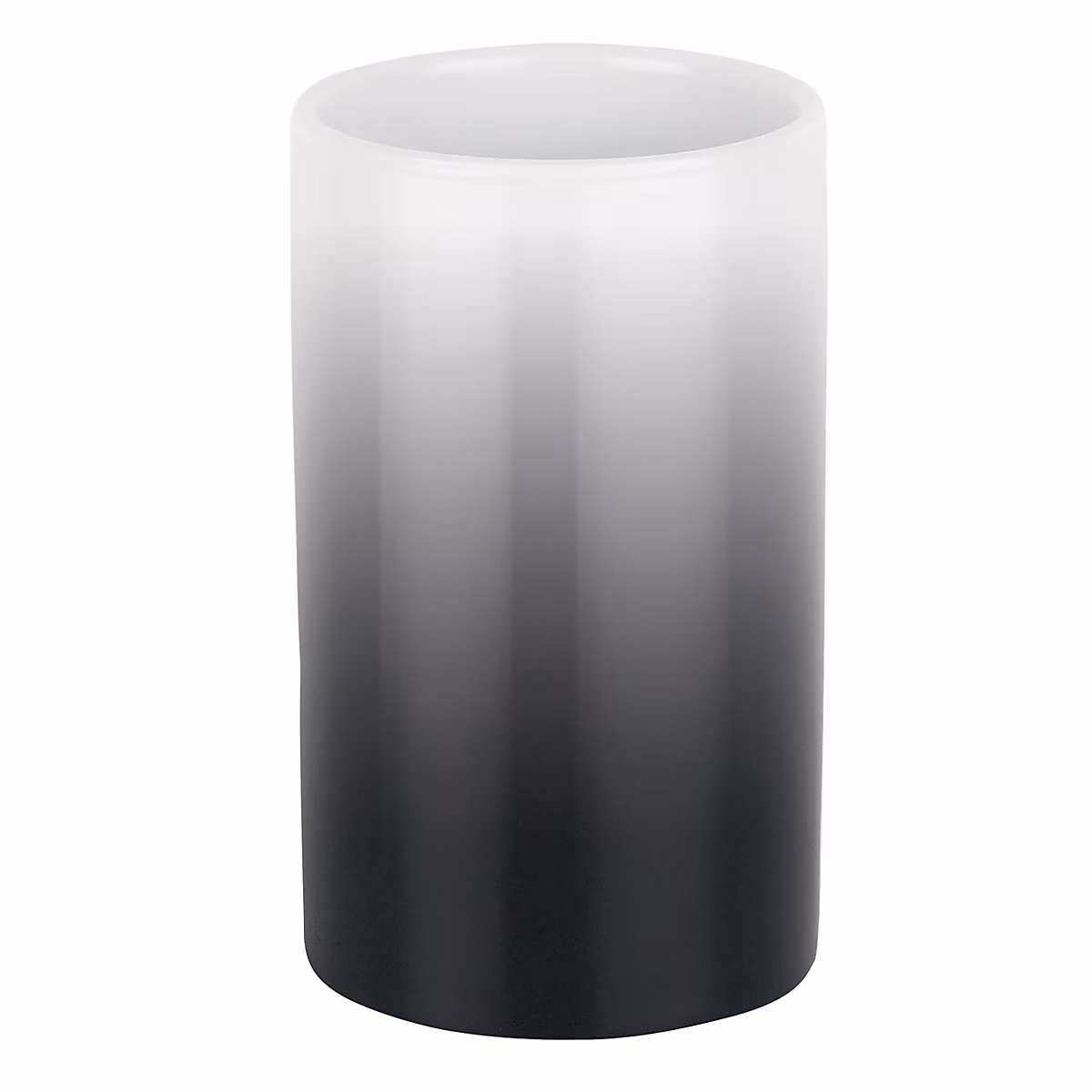 Gobelet de salle de bains en céramique – blanc et noir, Spirella Tube Gradient