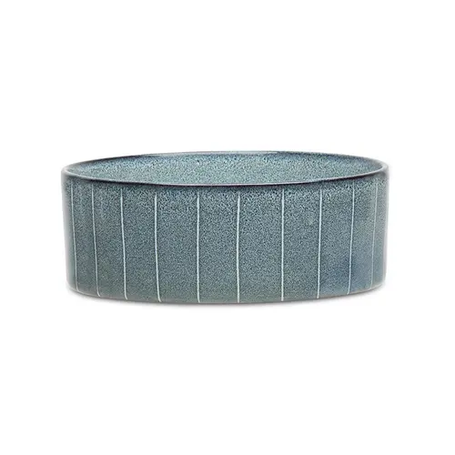 Gamelle pour chien en grès coloris gris avec rayures Reactive Glaze Scruffs - 19 x 19 x 8 cm