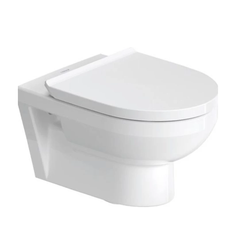Cuvette WC suspendu sans bride DURAVIT No.1 avec abattant frein de chute déclipsable | WC suspendu