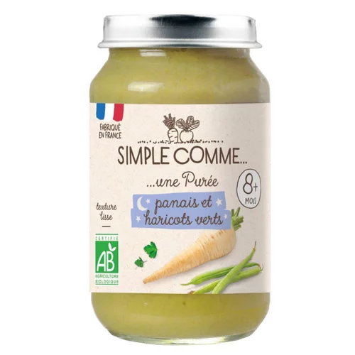 Pot bonne nuit - panais haricot vert bio Simple Comme - 200g