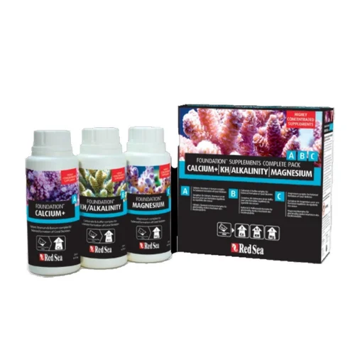 Kit de suppléments pour nano aquarium RED SEA - Ca, KH, Mg - 3x250 ml