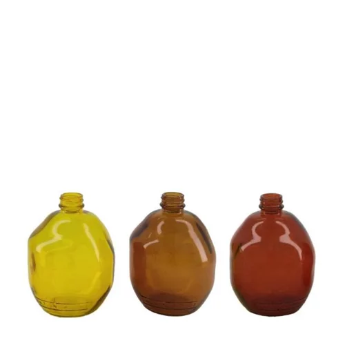 Bouteille soliflore coloris multicolore en verre recyclé