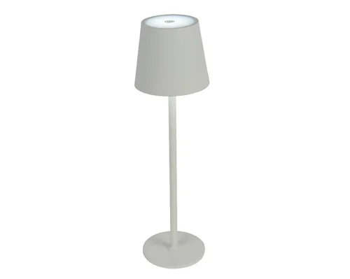 Lampe de table rechargeable coloris blanc à LED blanc chaud - Ø 11 x H 37 cm