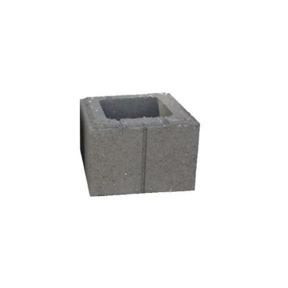 Element de pilier 38 × 38 cm gris en Béton