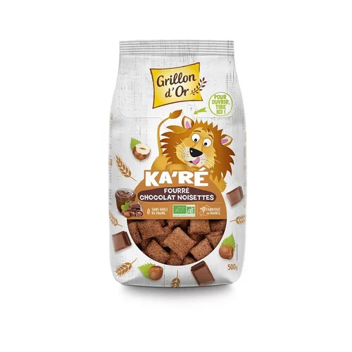 Ka're fourre chocolat noisettes bio Grillon d'or - 500 g