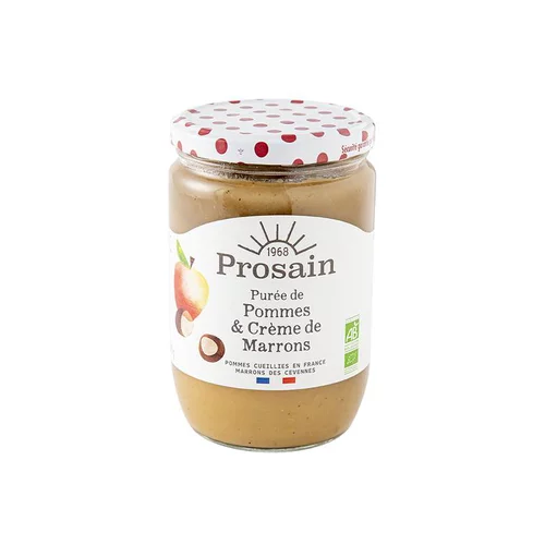 Purée de pommes et crème de marrons bio Prosain - 620 g