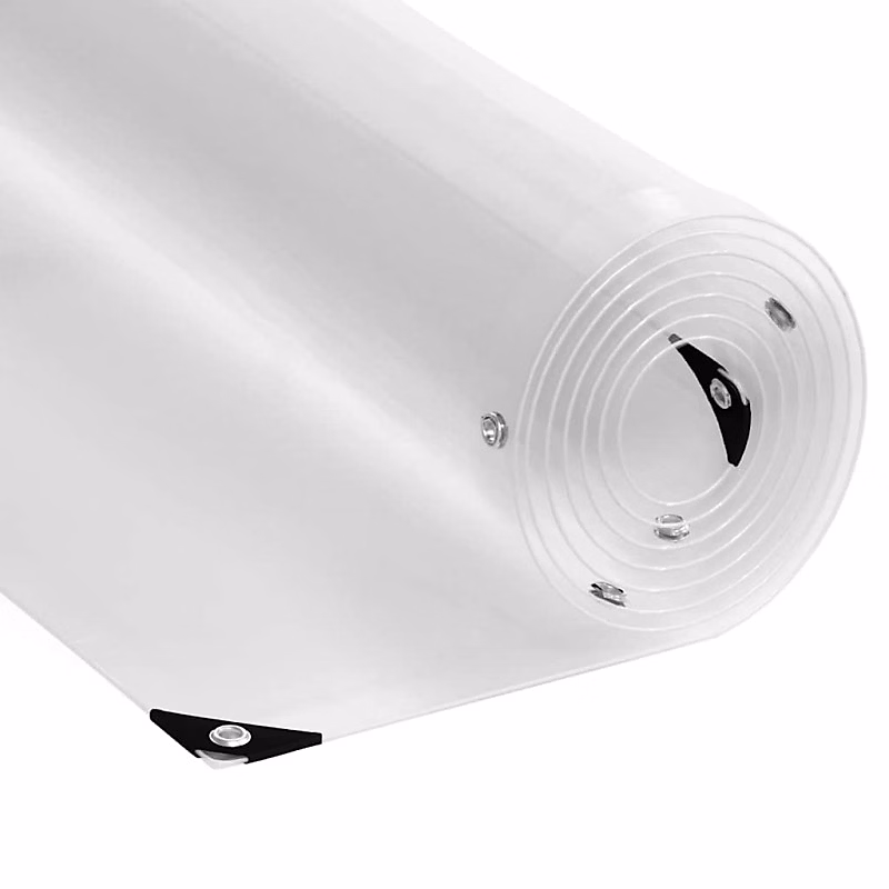 Bâche transparente avec œillets 6 × 8 m PVC