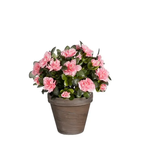 Azalée artificielle en pot coloris pêche Stan - Ø 26 x H 31 cm