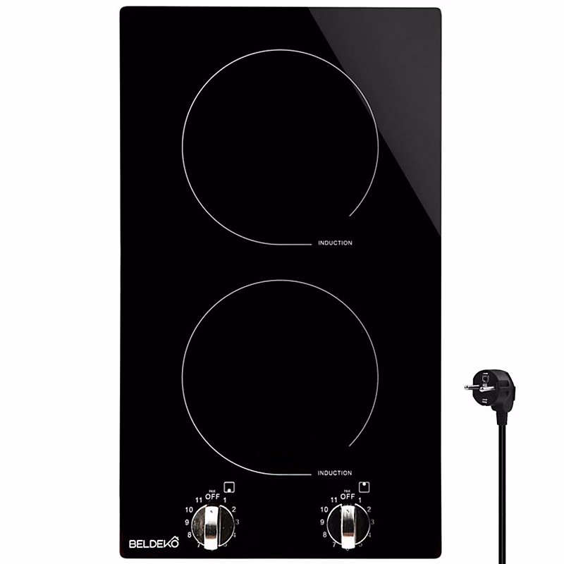 BELDEKO Plaque Induction 2 Feux 3600W Manettes / Boutons – Marque Française