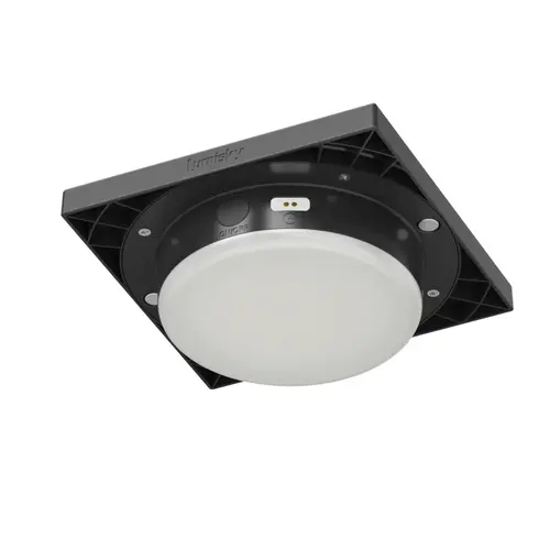 Module solaire Sunny carré avec télécommande blanc chaud coloris noir - 12,5 x 12,5 x 3,5 cm