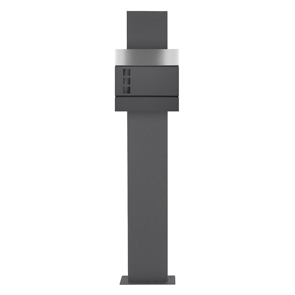 Boîte aux lettres, boîte à colis et accessoires – Boîte aux lettres avec support mailbox postale anthracite/argent moderne 2 clés