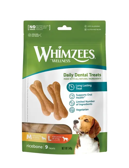 Friandise pour chien en sachet Whimzees Ricebone