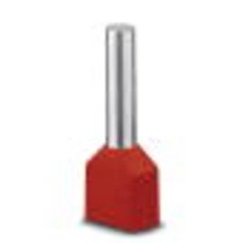 Embout double d'extrémité câble AI – TWIN 2x1 mm² 12 mm rouge, pack 100