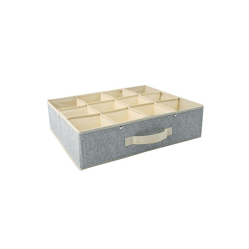 Rangement garage et cave – Boite Tiroir de rangement microaérée et respirant avec 12 compartiments Gris MSV