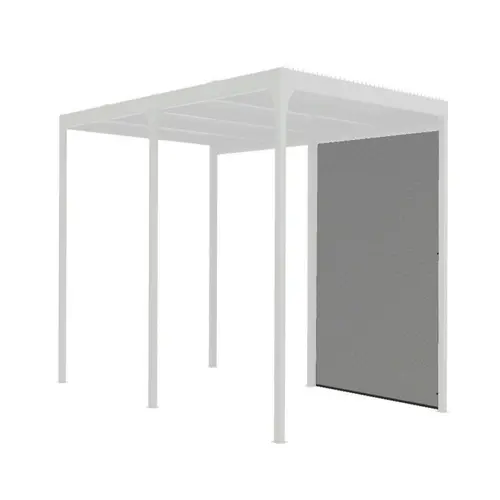 Rideau pour pergola 3660 BI coloris gris en PVC - 2,84 x 2,2 m