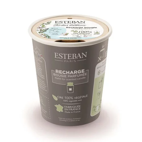 Recharge pour bougies parfumées Blanc coton Esteban - 180 g
