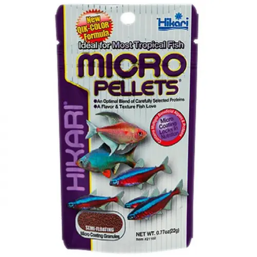 Nourriture poissons aquarium, micro pellets, HIKARI AQUARIUM - 80g
