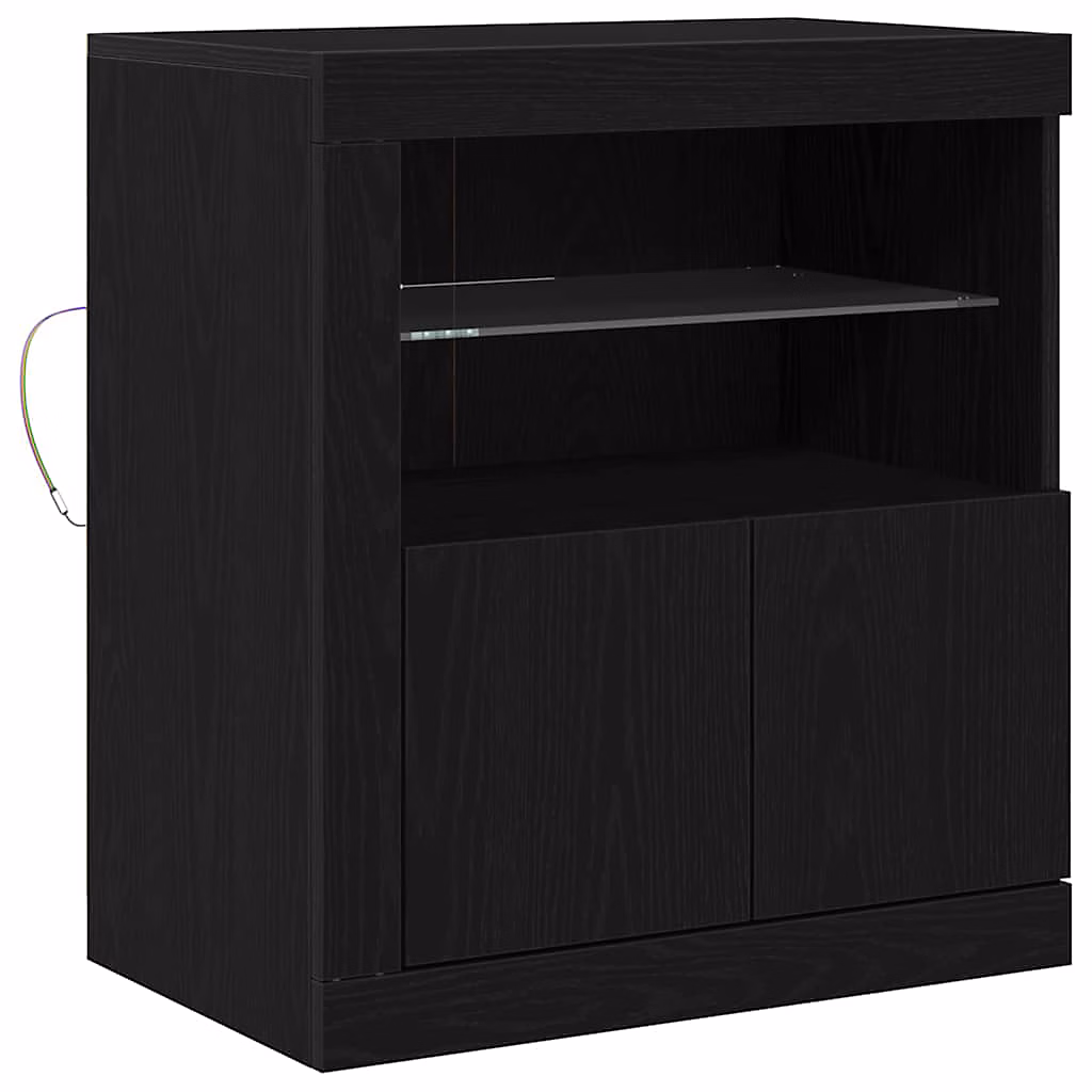 Buffet Noir 60.5 × 37 × 67 cm Bois d'ingénierie vidaXL