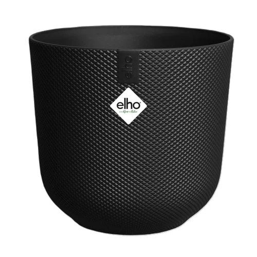 Cache-pot en plastique living noir Elho Jazz - Ø 16 cm