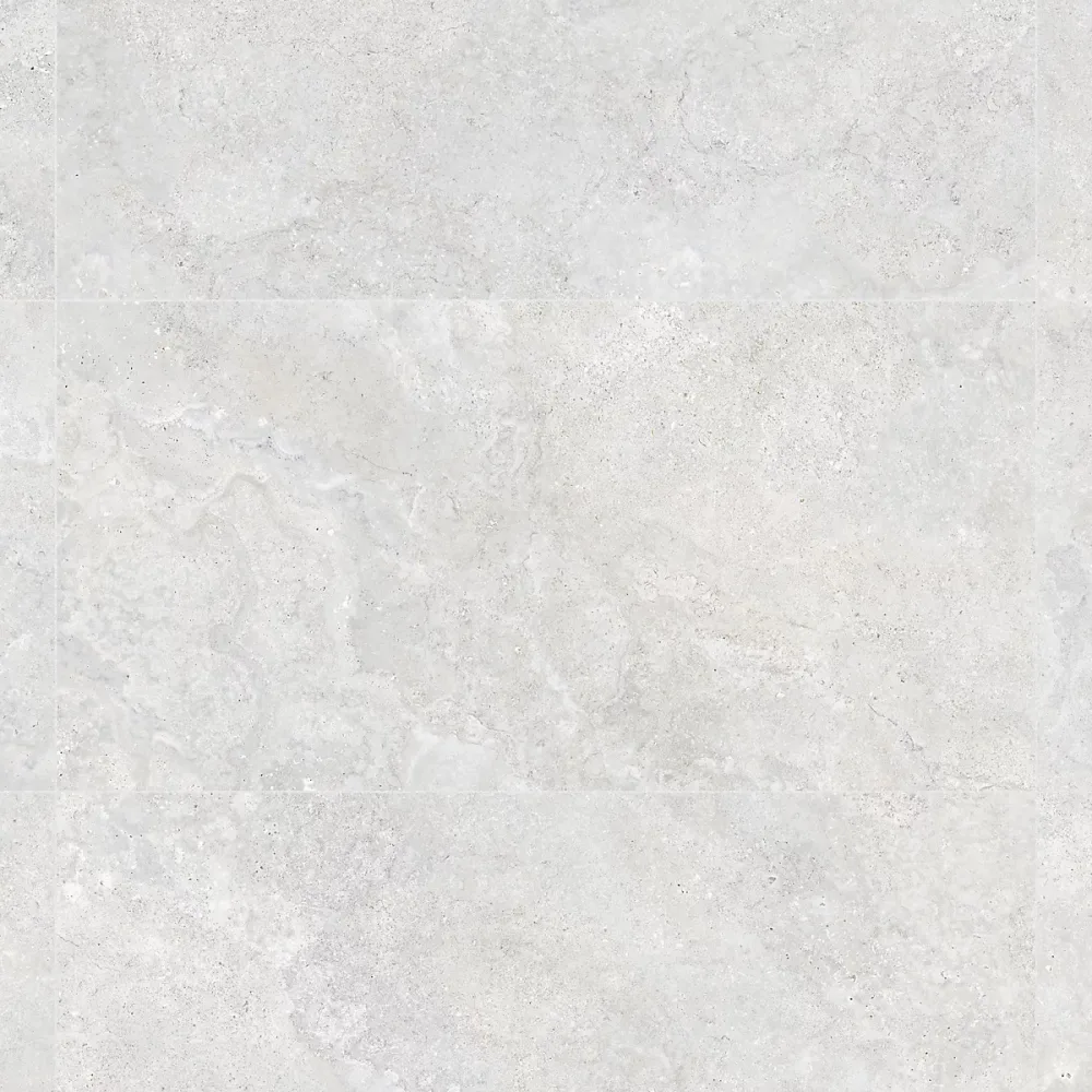 Carrelage effet Travertin Gris Clair 120x60x0 – 9 cm In&Out Castorel | Sol et mur intérieur et Sol extérieur (vendu par carton de 1