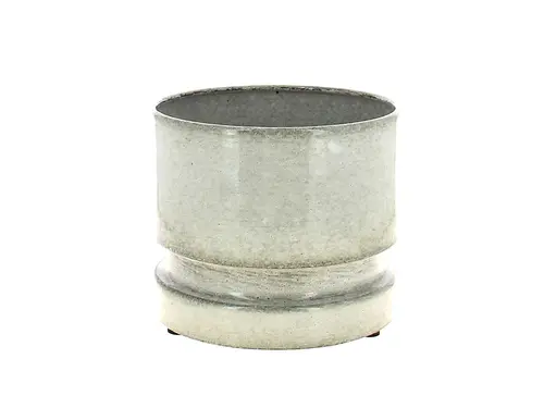 Cache-pot en zinc blanc Woodlog grand modèle - Ø 31 x H 27 cm